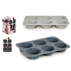 2 ASS 6 MUFFINS SILICONE MOLD