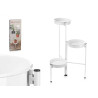 ÉTAGÈRES À POTS AVEC 3 HAUTEURS BLANC