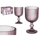 BICCHIERE DA ACQUA 370ML STRISCE ROSA