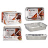 SET OF 4 RECTANGULAR ALUMINIUN TRAYS