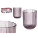 BICCHIERE BASSO 270ML STRISCE ROSA 