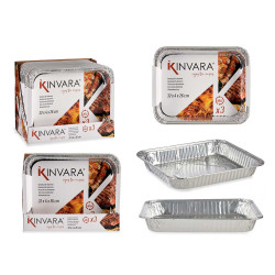 SET OF 3 RECTANGULAR ALUMINIUN TRAYS BIG