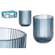 BICCHIERE BASSO 270ML STRISCE BLU SCURO