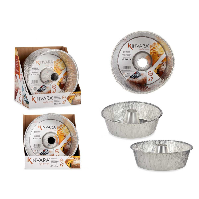 SET 2 TORTIERE DI ALLUMINIO FLAN GRANDE