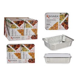 SET OF 3 BIG DEEP ALUMINIUN TRAYS W/COVE