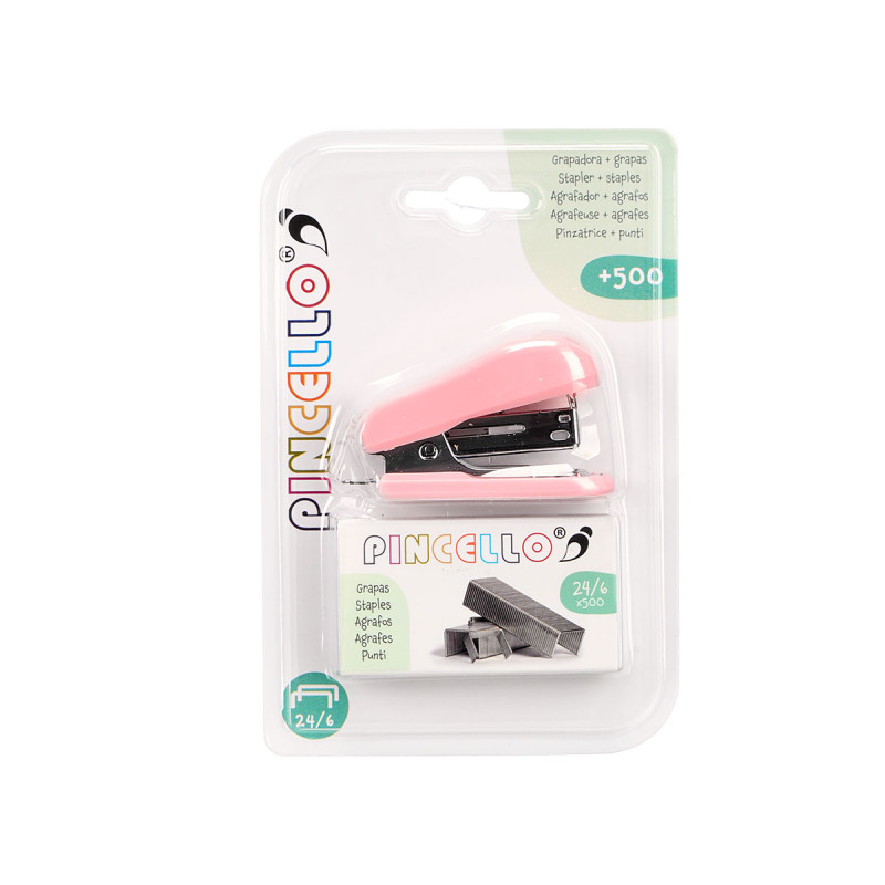 GRAPADORA 500 GRAPAS SURT 3 COLORES 6,5CM