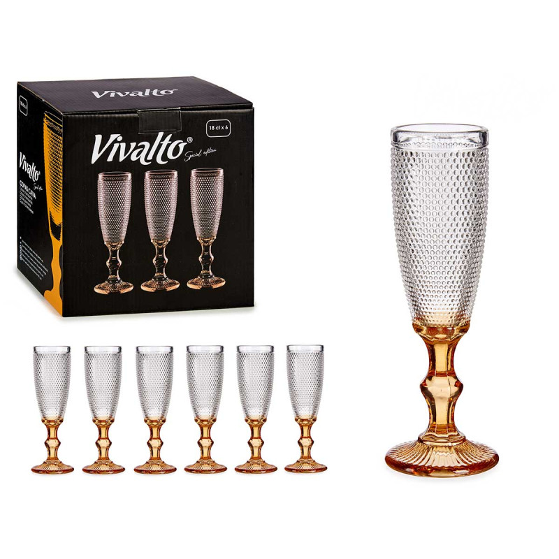 18CL AMBAR FEET CAVA GLASS CUP POINTS DESIGN 180ML