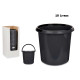 BALDE PLASTICO ASA MEDIDOR CINZENTO 10L