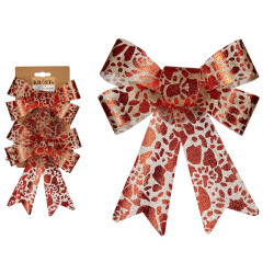 2 LAZOS PVC ESTAMPADO ROJO 14X20 CM