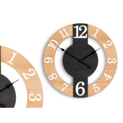 RELOJ PARED NEGRO NATURAL