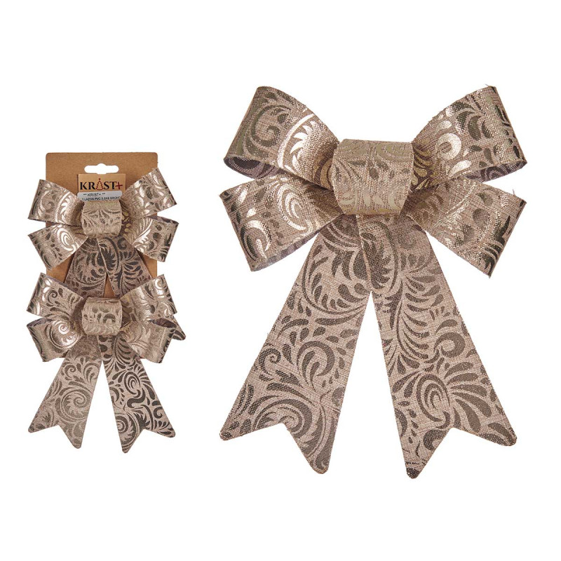 SET 2 LAZOS PVC BRONCE 14X20 CM