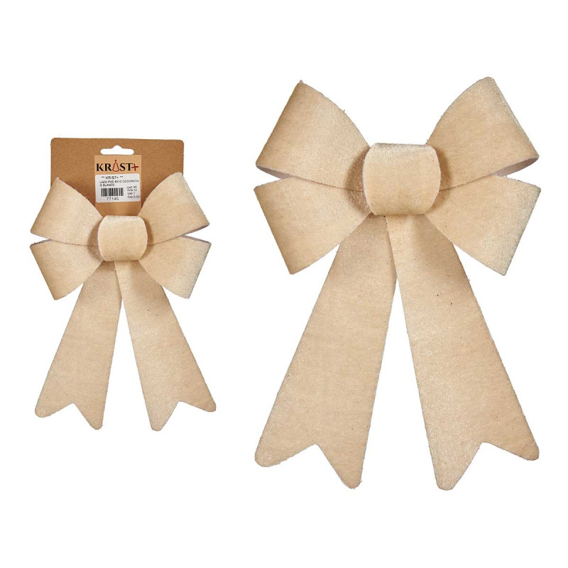 PVC BOW 15X20 CM DECORATIVE WHITE