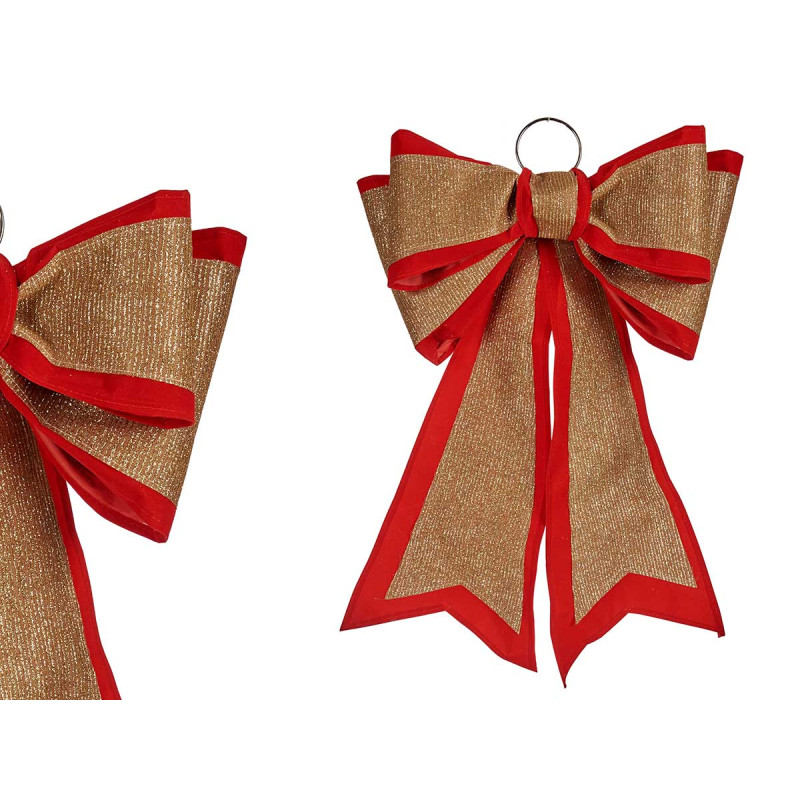 BOW 40X60 CM GOLD AND RED