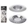 SET OF 2 DEEP STEEL SINK FILTERS WITH HOLES SMALL