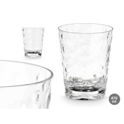 VASO PLASTICO PUNTOS 470ML TRANSPARENTE