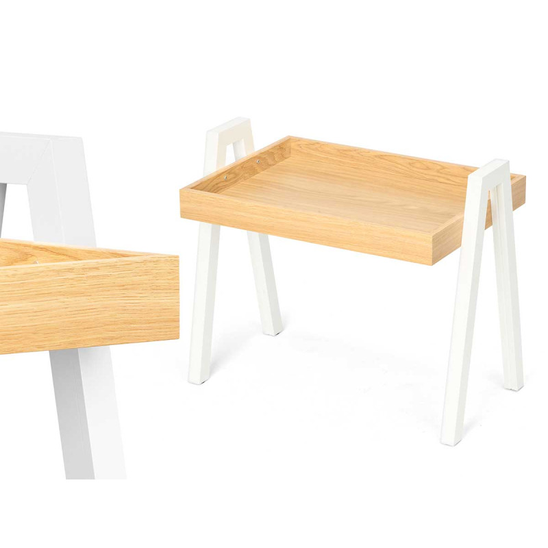 SIDE TABLE WHITE LEGS
