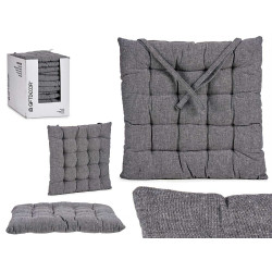 COUSSIN LISSE GRIS FONCE