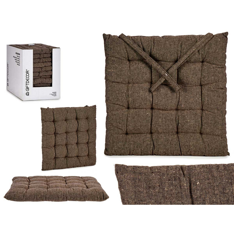BROWN PLAIN CUSHION 