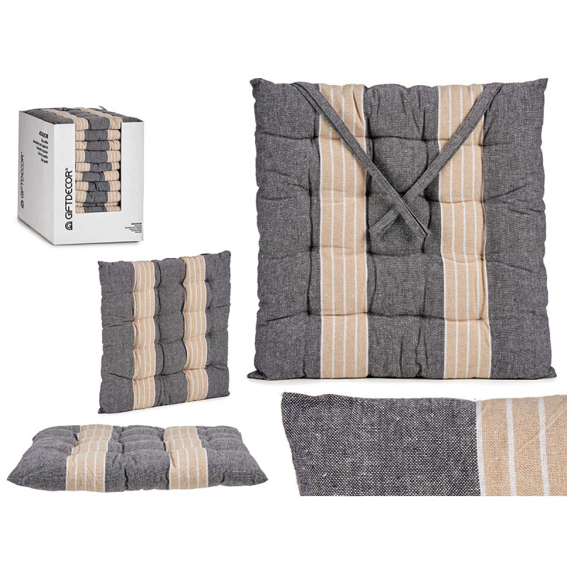 CUSCINO RIGHE GRIGIO SCURO