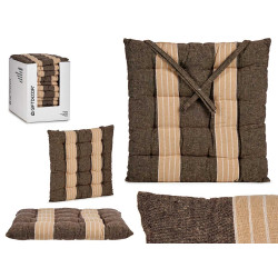 CUSCINO RIGHE MARRONE