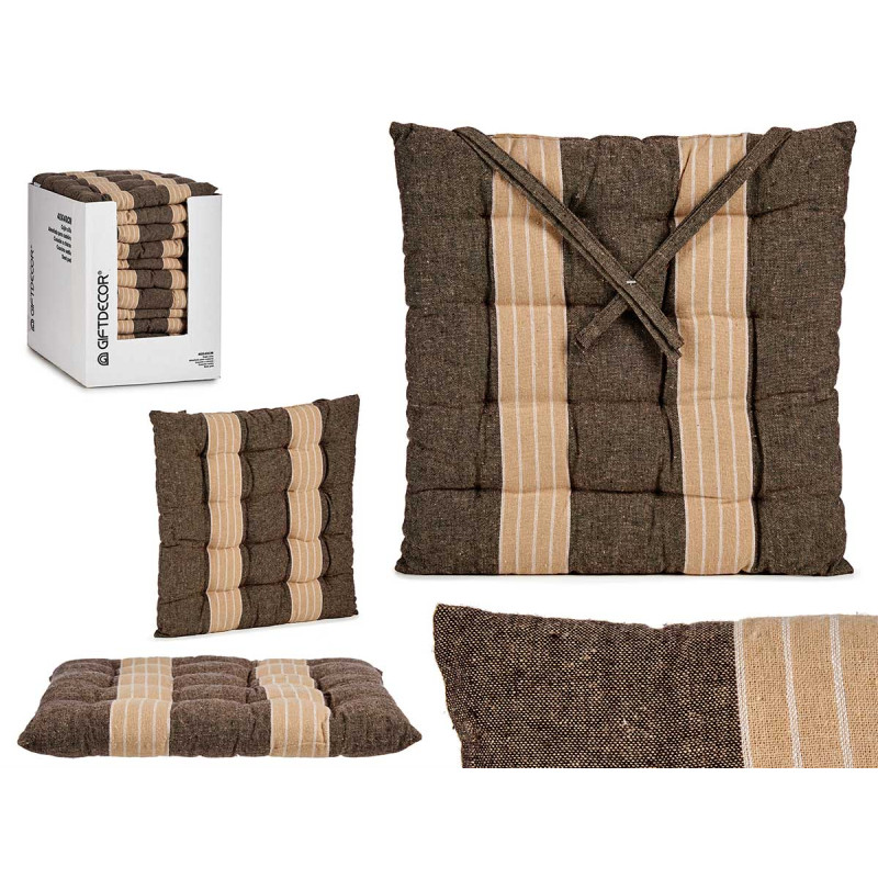 COUSSIN RAYURES MARRON