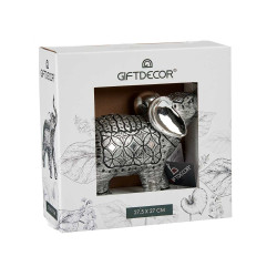 ELEFANTE RESINA GRANDE ARGENTO