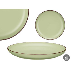 ASSIETTE PLATE 26 CM VERT OLIVE