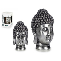 TESTA BUDDA RESINA ARGENTO