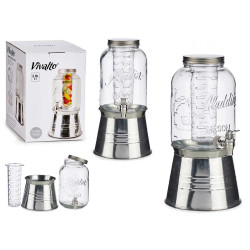 CARAFFA CON SUPPORTO E REFRIGERATORE 3800ML ARGENT