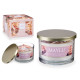 CANDELA VETRO C COPER DORATO  LIME FIORI D'ARAN