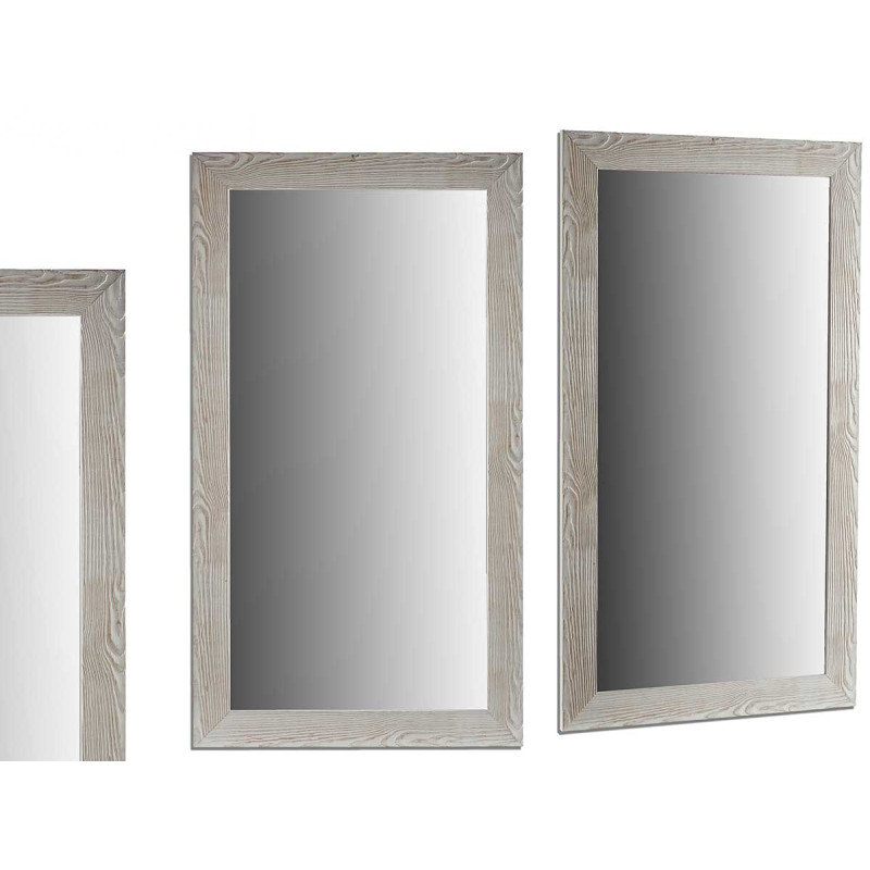 SPECCHIO CORNICE PINO BIAN SVERNICIATO 7