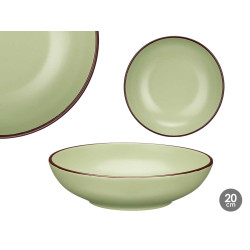 ASSIETTE CREUSE 20 CM VERT OLIVE