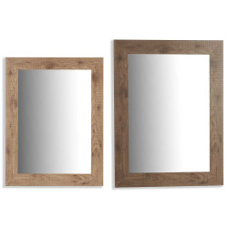 MIROIR MOULURE PIN MARRON 64X84 CM