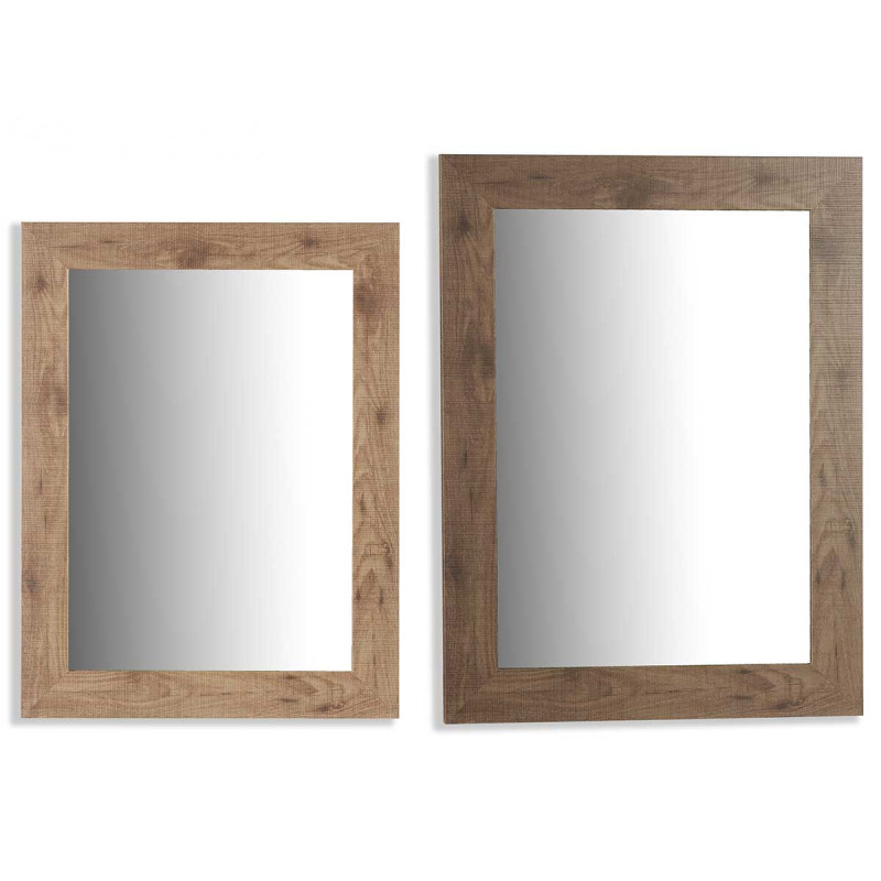 MOLDING MIRROR BROWN PINE 64X84 CM