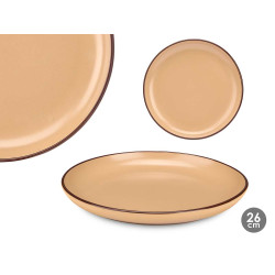 PLATO LLANO 26 CM BEIGE
