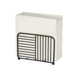 PORTE-SERVIETTES SIMPLE EN MÉTAL NOIR