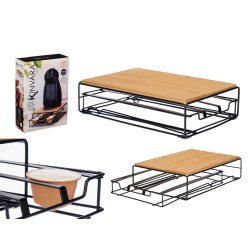 PORTE-CAPSULES MÉTAL BAMBOU 15 CAPSULES