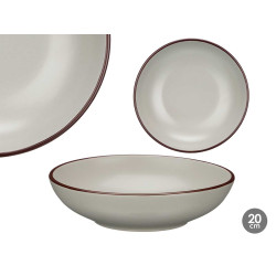ASSIETTE CREUSE 20 CM GRIS