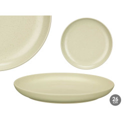 PLATO LLANO 26 CM MOTEADO VERDE CLARO