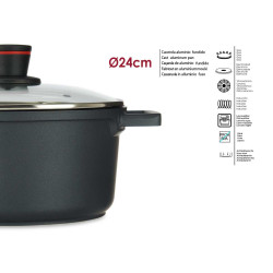 PENTOLA 24CM IN ALLUM FUSO FULL IND MOLTEN