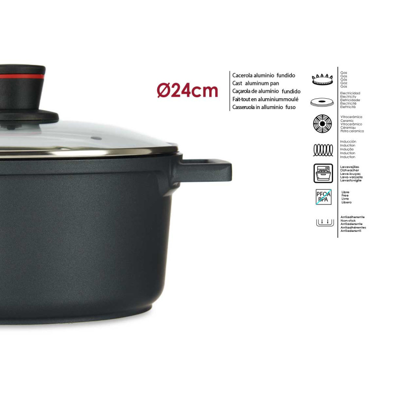 PENTOLA 24CM IN ALLUM FUSO FULL IND MOLTEN