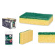 SET 2 ESCOVÕES TRICAPA COM ESPONJA VEGETAL