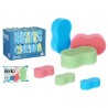 SET 3 ESPONJAS BANHO SORT 3 COR