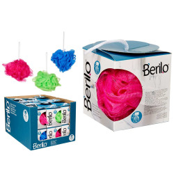 MESH BATH SPONGE ASSORT 3 COLOURS