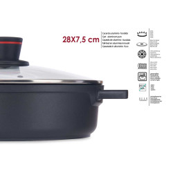 CAZUELA 28X7,5CM AL FUNDIDO FULL INDUCTION MOLTEN