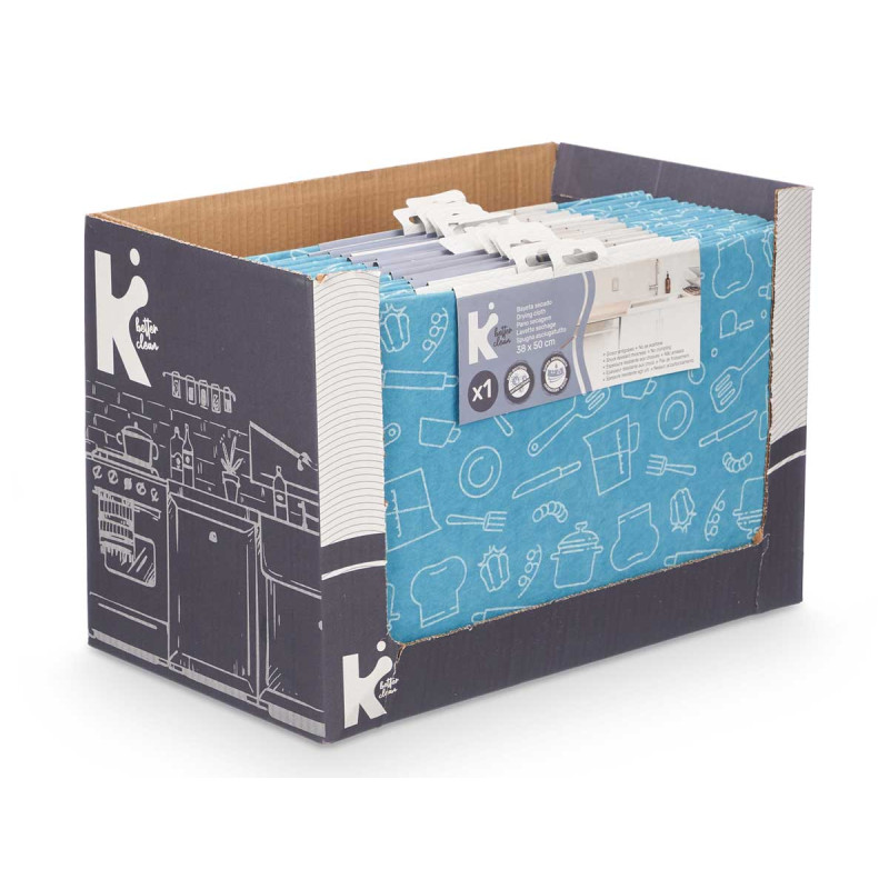 TORCHON SÉCHAGE 38X50CM ASSORT 2 COULEURS