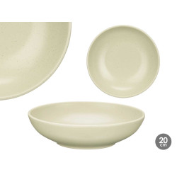 ASSIETTE CREUSE 20 CM À POIS VERT CLAIR