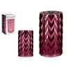 SPIKE SPRAYED GLASS VASE DARK PINK