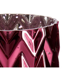 SPIKE SPRAYED GLASS VASE DARK PINK