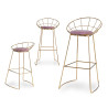 CHAISE DE BAR CHROME OR ROSE